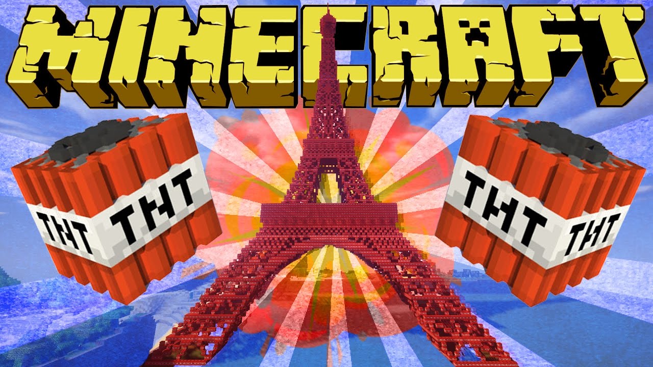 🗼TNT EIFFEL TOWER in MINECRAFT! 🗼