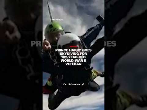 Prince Harry goes Skydiving for 102-year-old World War II veteran