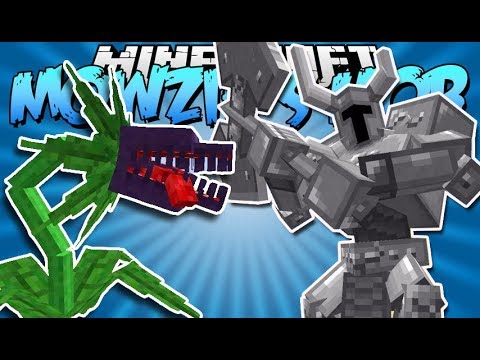 GWPunch -  People-eating plants?  Iron Knight!?  | Minecraft Mod Review : Mowzie's Mob