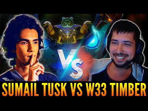 W33 Timbersaw Meet SUMAIL Tusk On Mid Lane | Who is The Better Midder  | Patch 7.31d |  Dota 2