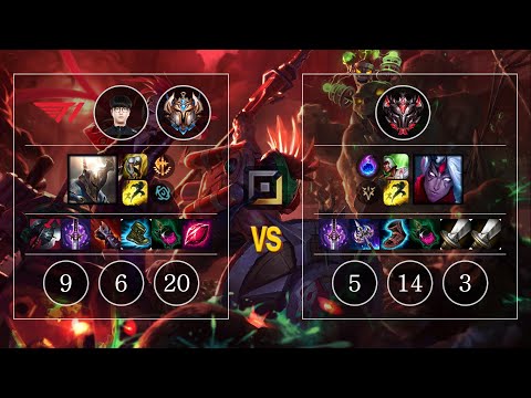 T1 Roach Pantheon vs Varus Bot - KR Challenger Patch 10.11