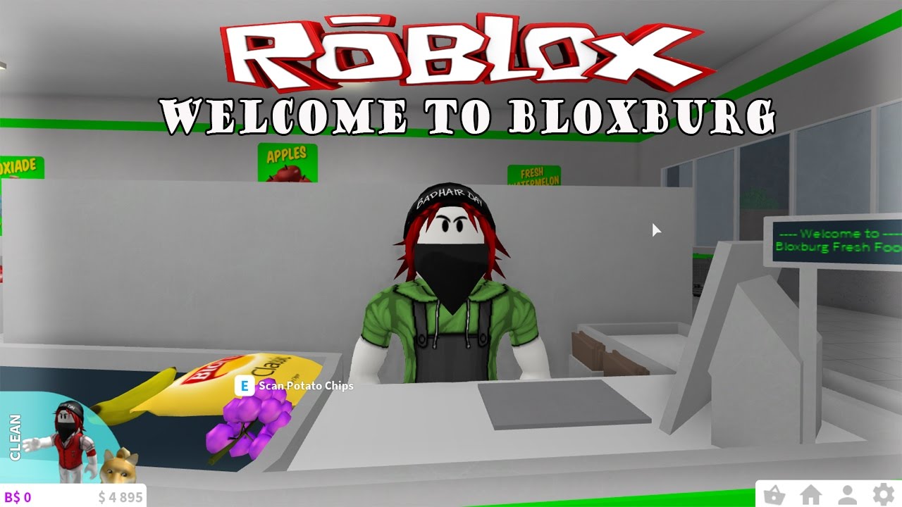 Roblox Welcome To Bloxburg Part 5 อาชพรายไดด Cashier - potato song roblox