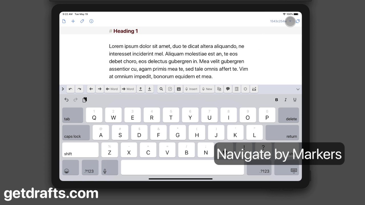 Drafts: Navigate by Markers