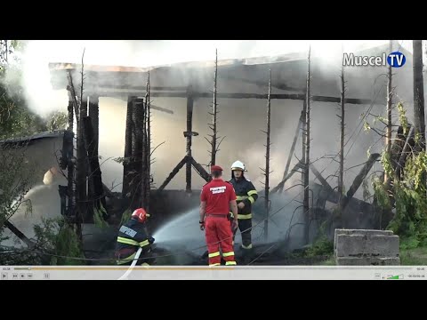 Jurnal MUSCEL TV 08.09.2023 Locuințe în pericol după ce un garaj a ars complet la Bughea de Sus