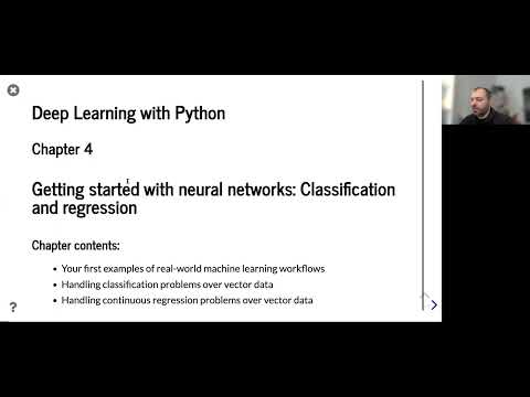 DL with Python: Getting started with neural networks (Chapter 4)
