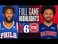 76ERS at PISTONS | FULL GAME HIGHLIGHTS | December 13, 2023