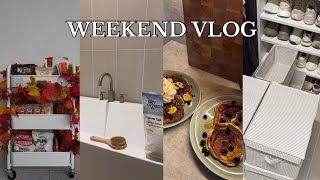 WEEKEND VLOG: sick & taking it easy, lots of organization, delivery driver snacks & time at home