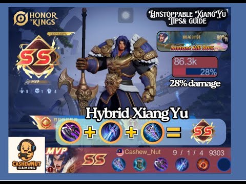Hybrid Xiang Yu HOK | Instant Kill Combo Master 💥| 15.9 SS MVP in 13 minutes | Honor of kings