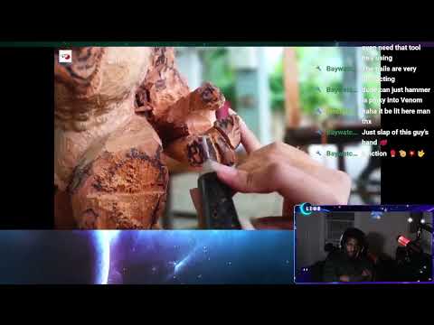 WOW!! Reacting To: Carving VENOM Out Of Wood