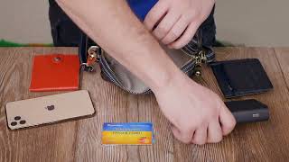 Елегантна жіноча сумка з двома ременями з натуральної шкіри Vintage 22276 чорний