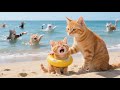 Poor Kitten Can T Swim And Gets Mocked Mama Cat Teaches Her How To Swim And She Becomes A Hero ️