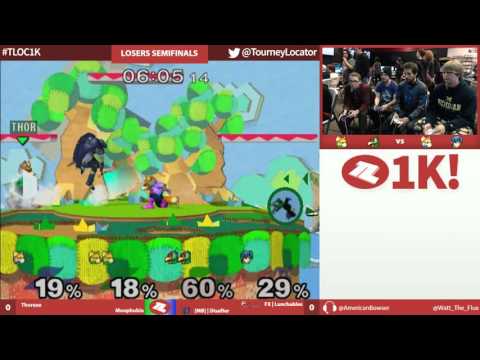 TLOC 1K - Lunchables + Disafter vs Thoraxe + Moophobia Losers Semifinals - Melee