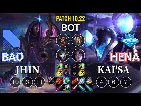 DRX BAO Jhin vs hyF Hena Kai'Sa Bot - KR Patch 10.22