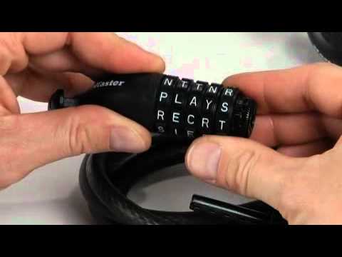 Operating Master Lock 8220D Password Combination Cable Lock