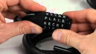 Operating Master Lock 8220D Password Combination Cable Lock
