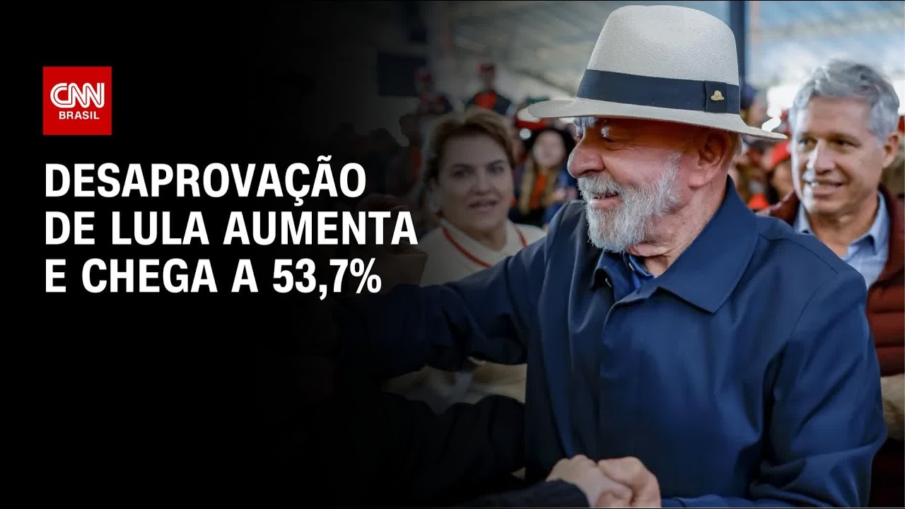 Desaprovação de Lula aumenta e chega a 53,7%, diz Atlas | LIVE CNN