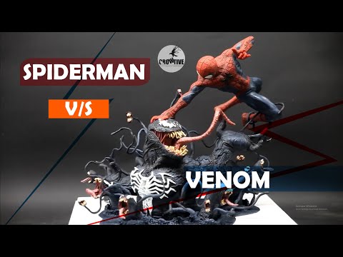 SPIDERMAN V/S VENOM Creative Sculpting | MARVEL HEROS | CROWTIVE