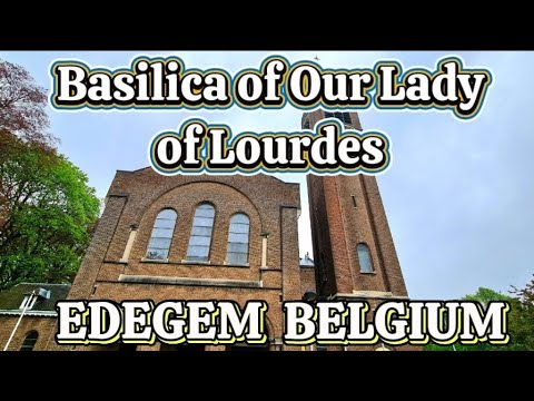 Beautiful Basilica  of Our Lady of Lourdes, in Edegem, Belgium. (April 2025)