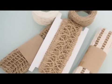 Jute Flax Abaca Burlap Ribbon Cord Net Lattice Mesh Design Gift Wrap Decoration