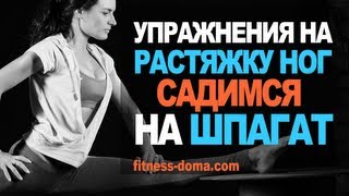 Смотреть онлайн Упражнения для растяжки: как сесть на продольный шпагат