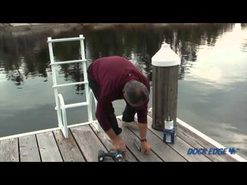 Dock Edge Piling Cap Light Installation