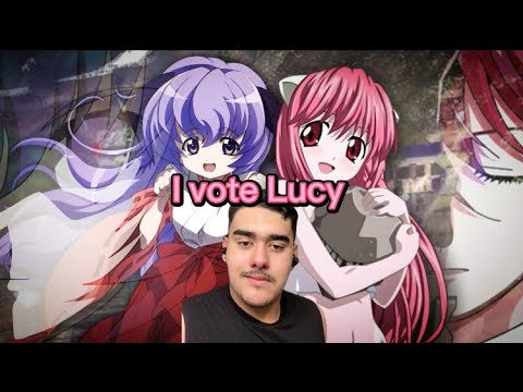 Lucy/ nyu (elfen lied ) vs Hanyuu (higurashi ) rap battle reaction