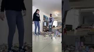 He breaks up with his girlfriend for kicking cups