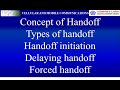 Unit-5 Concept of Handoff, Types of handoff, Handoff initiation, Delaying Handoff, Forced Handoff