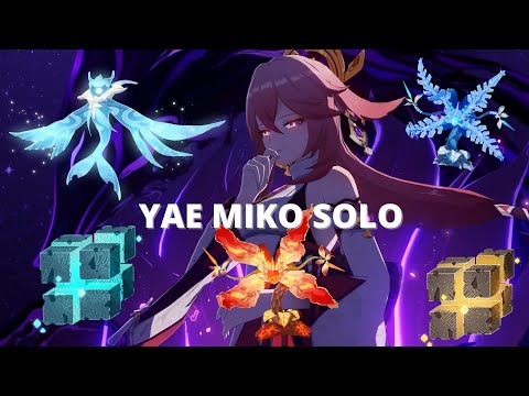 Yae Miko Solo - All Mondstat and Liyue World Bosses - Genshin Impact