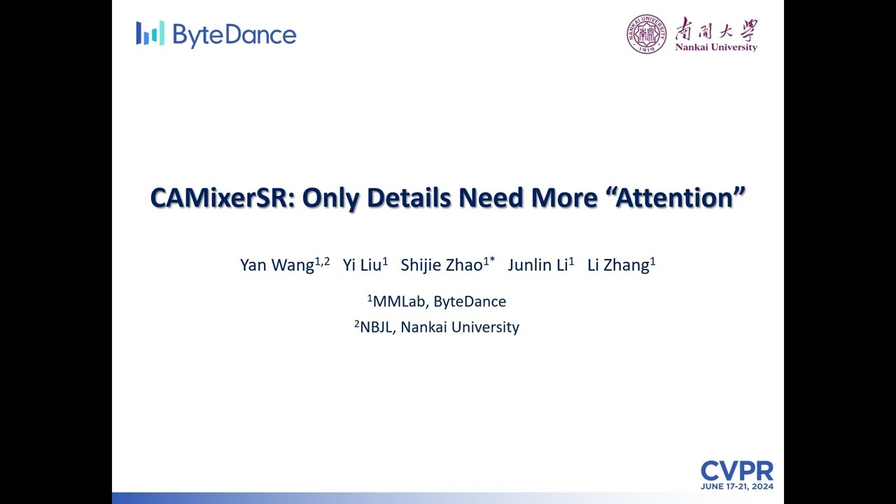 CAMixerSR (CVPR 2024)