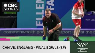 Final bowls of Canada's men's pairs semi-final match vs. England on Day 9 of 2026 Commonwealth Games