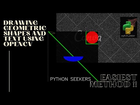 How to draw geometric shapes and texts in Python using Opencv?