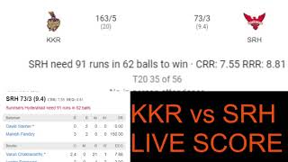 KKR VS SRH LIVE SCORE