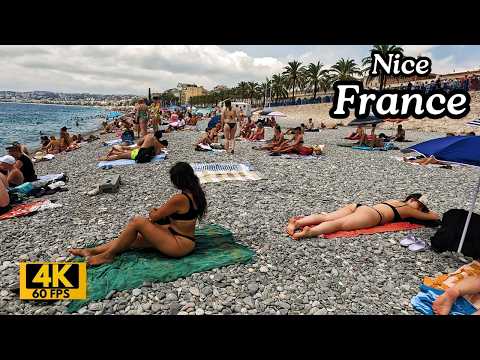 Nice France: Scenic Mediterranean Walk on the Pebble Beach