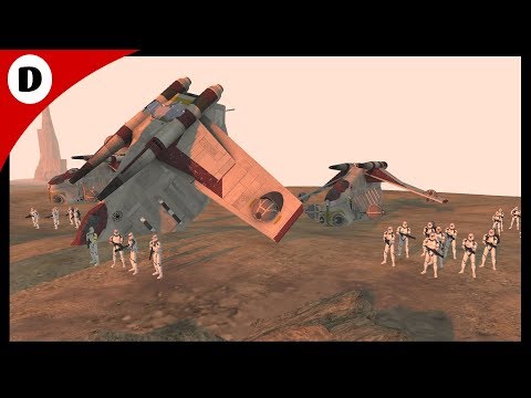 GUNSHIPS UNDER FIRE ~ Daley Squad Geonosis 1 - Men of War Star Wars Mod