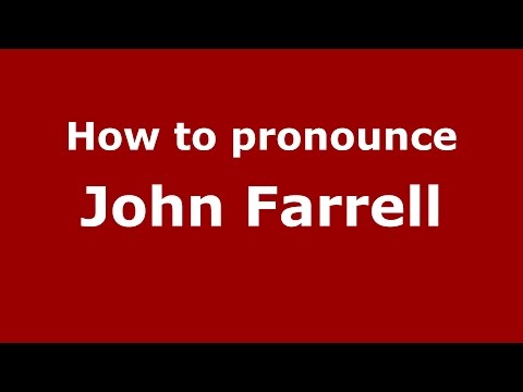How to pronounce John Farrell (American English/US) - PronounceNames.com