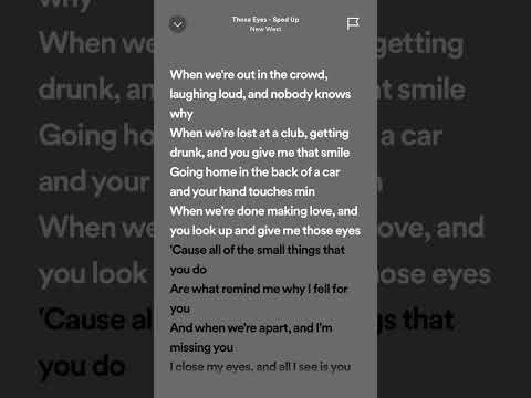 New West - Those Eyes (Sped Up) #hits #spotifylyrics #tiktok #trending #newmusic #lyrics #newwest