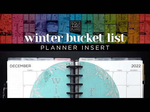 A4 Printable Winter Bucket List Template
