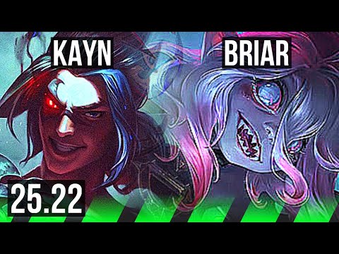 KAYN vs BRIAR (JGL) | 24/1/8, Legendary, 6 solo kills, 44k DMG | EUNE Master | 25.22