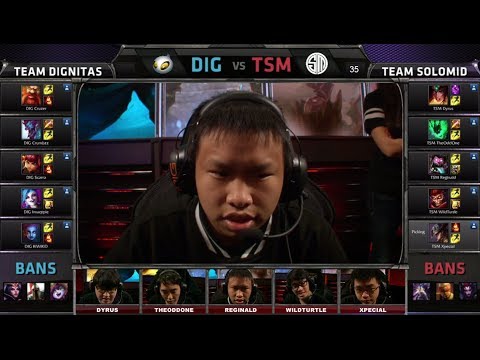 Dignitas vs TSM | 2014 NA LCS Spring split S4 W7D1 G3 | TSM vs Dignitas Week 7 Day 1 full game HD