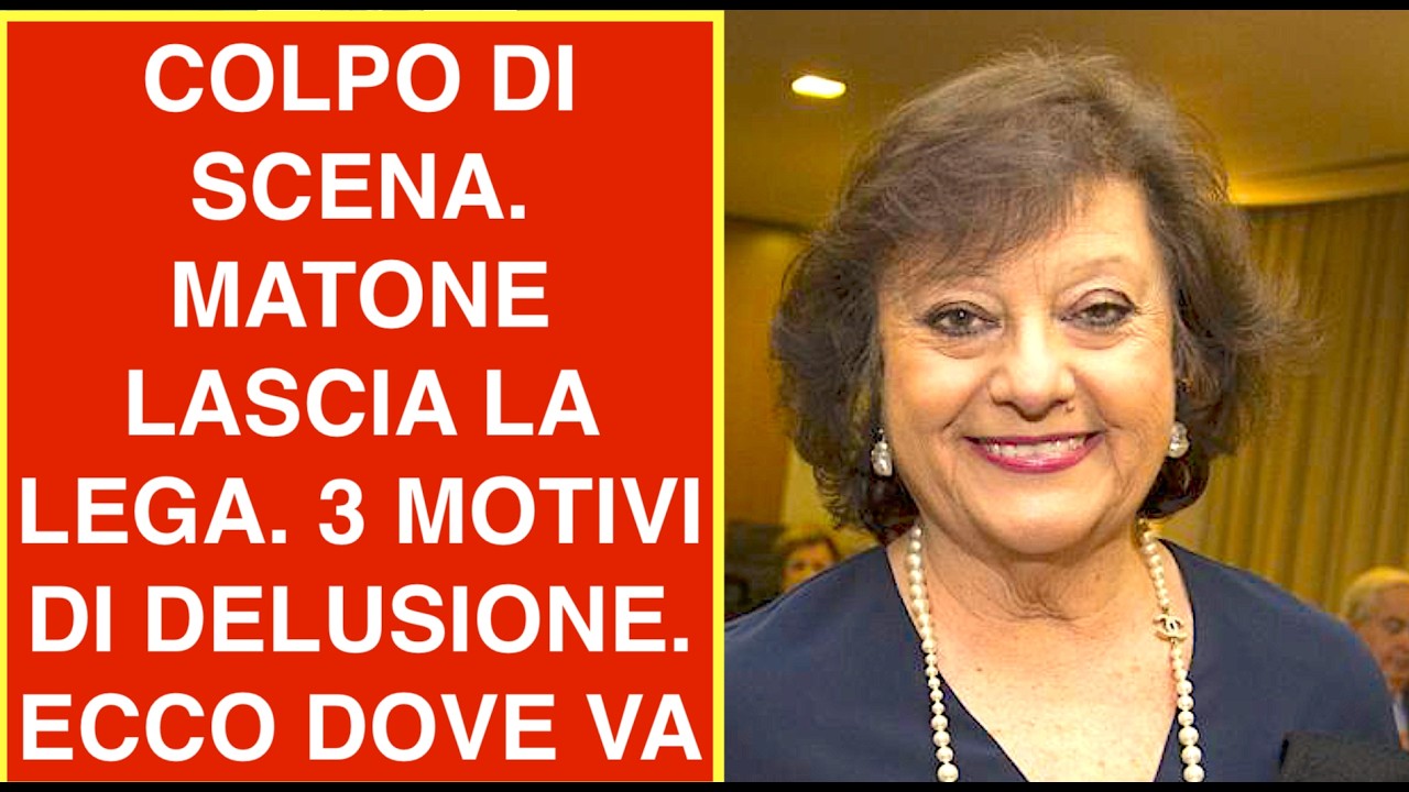 COLPO DI SCENA. SIMONETTA MATONE LASCIA LA LEGA. 3 MOTIVI DI DELUSIONE.  ECCO DOVE VA