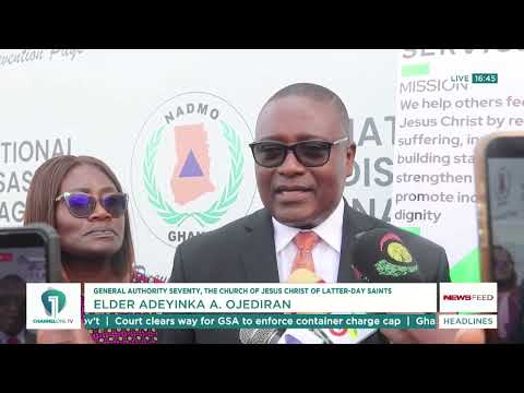 Latter-day Saints donate $300,000 relief items to flood victims through NADMO