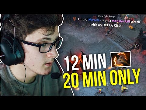 20 MIN GAME - Miracle Anti Mage Fast Game vs Mski | Dota 2