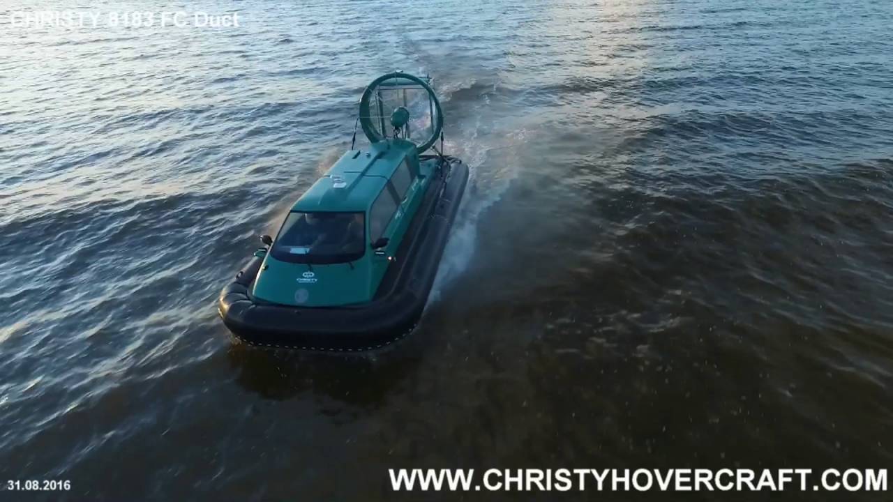 New Military Hovercraft Christy 8183 FC Duct (video bird's-eye view)