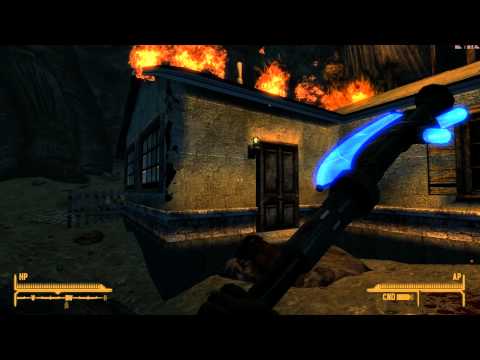 Fallout NV Old World Blues Walkthrough Part 12: Looting Gabe in X-8 and Leveling Up (in 1080p)