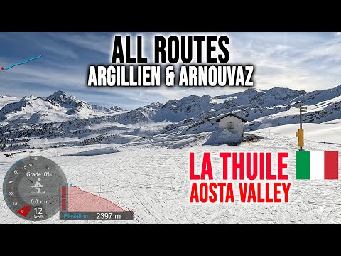 [4K] Skiing La Thuile, Argillien & Arnouvaz - All Routes, Espace San Bernardo Italy, GoPro HERO13