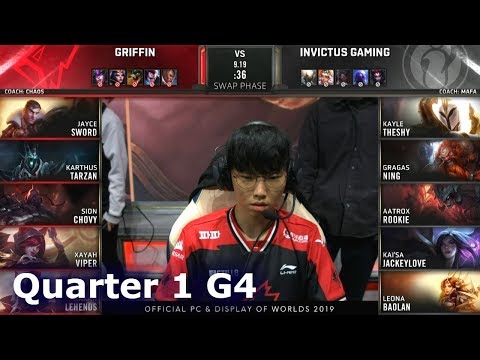 IG vs GRF - Game 4 | Quarter Finals S9 LoL Worlds 2019 | Invictus Gaming vs Griffin G4
