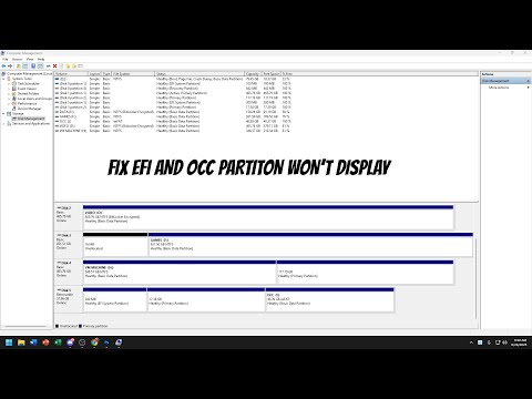How to fix EFI and OCC (OpenCore Configurator) partiton won't display