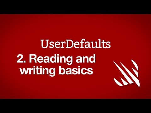 Reading and writing basics: UserDefaults – UserDefaults, part 2