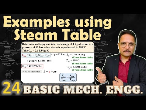 6 Example on Steam table in Basic Mechanical Engineering SteamTable SteamTableExample